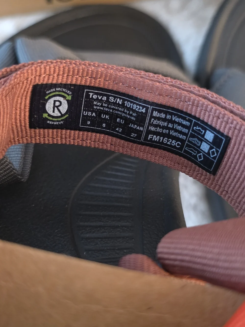 Teva Men's Black & Rust Universal Sandal - Adjustable Straps